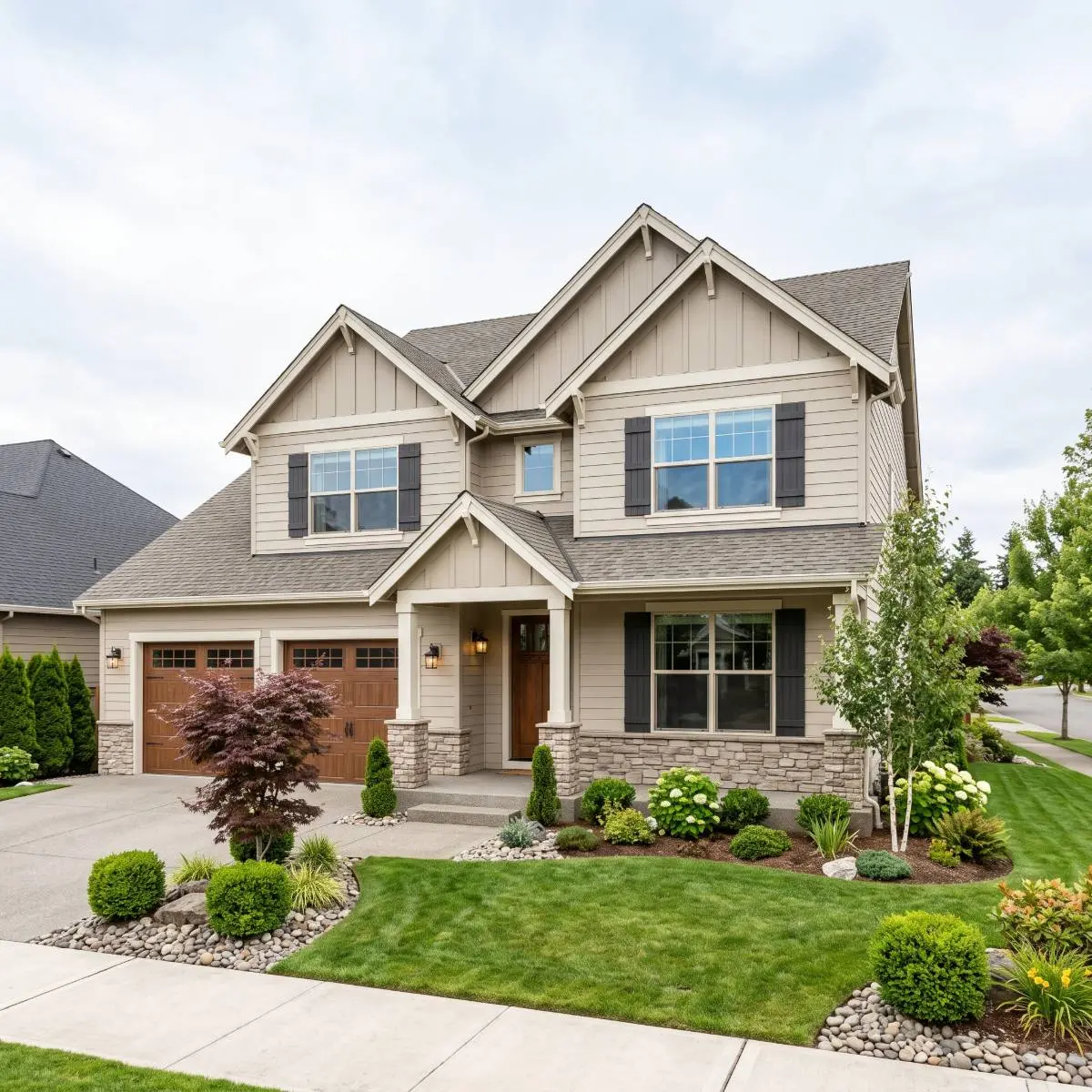 A home rendered in Accessible Beige